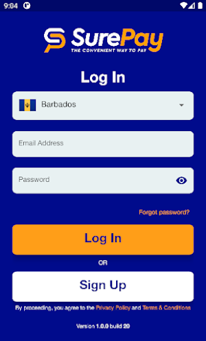 SurePay Mobile Screenshot 1