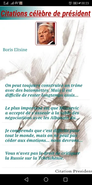 Citations célèbre de Président Screenshot 1