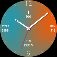Pretty Blue Orange Watch Face