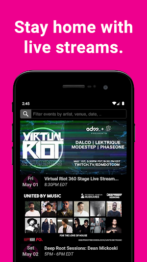 Edmtrain Concerts Screenshot 2