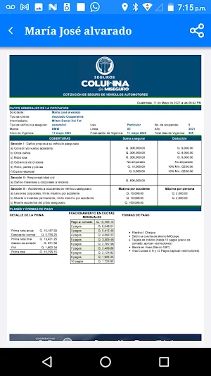 Cotizador CIP Screenshot 1