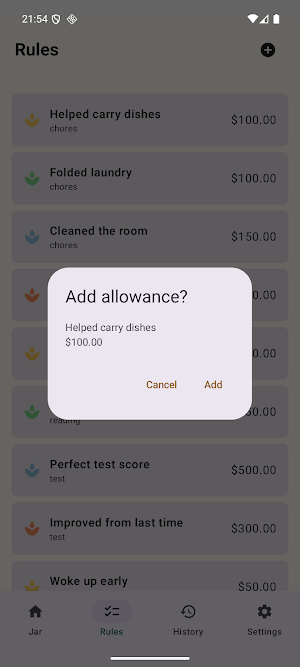 Allowance Piggy Bank Screenshot 3
