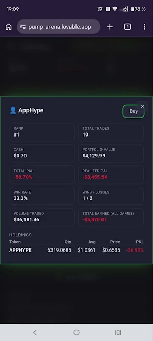Pump Arena - Trader Simulator Screenshot 3
