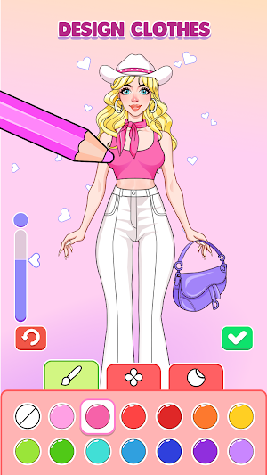 Coloring Crafts: Paper Dolls Screenshot 1