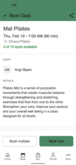 Omara Pilates Screenshot 2