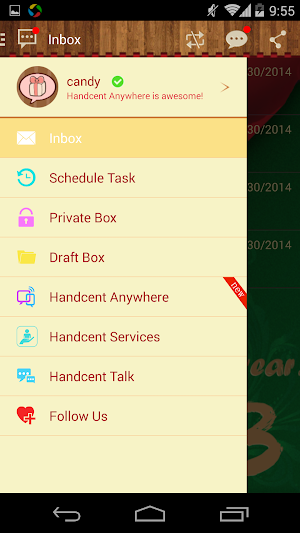 Handcent 6 Skin New Year2013 Screenshot 1