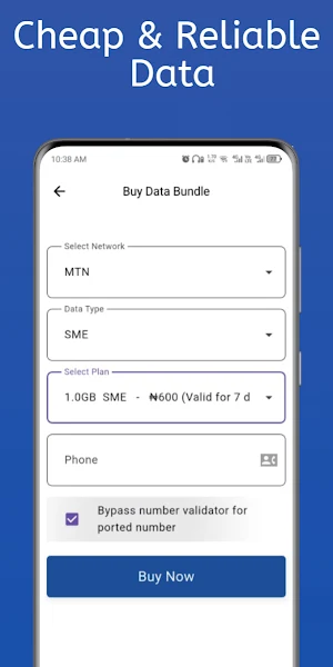 Cheap Data App Screenshot 2