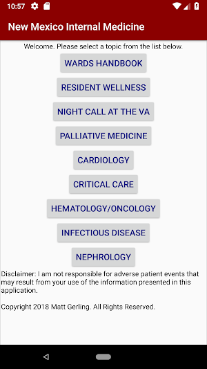 UNM Internal Medicine Screenshot 0