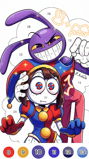 Digital Circus Color By Number Screenshot 0
