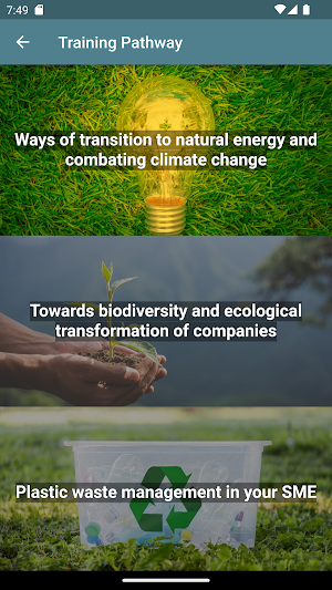 Environmental app for startups Screenshot 2