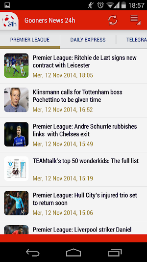 24h News for Arsnl Screenshot 1