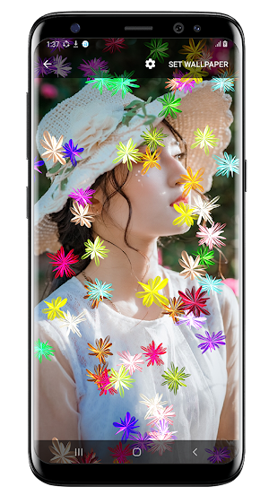 Magic glow Flowers Live Wallpaper Screenshot 1