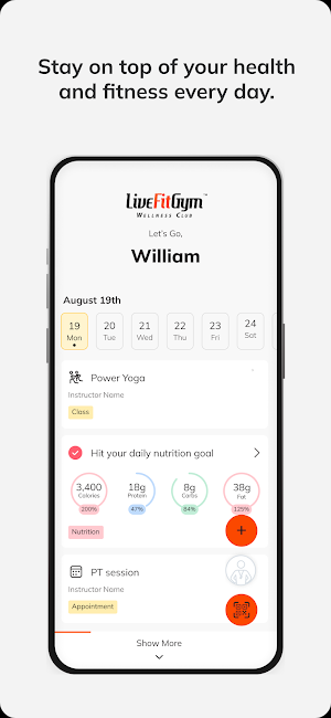 Live Fit Gyms Screenshot 2