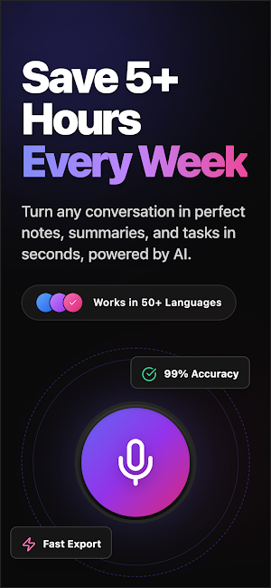 AI Note Taker: Audio to Text Screenshot 0