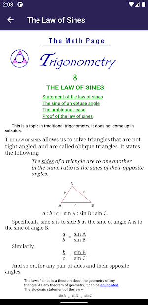 Math's Learning - TheMathPage Screenshot 2
