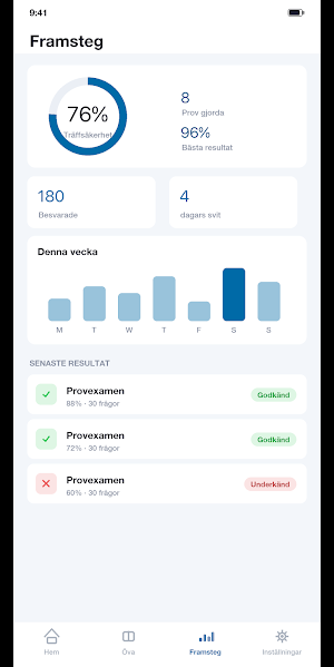 YKB Yrkeskompetensbevis QCM Screenshot 3