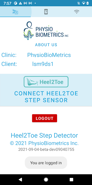 PhysioBioMetrics Heel2Toe Step Screenshot 2