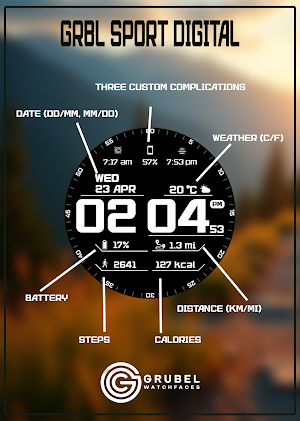 GRBL Sport Digital Watchface Screenshot 3