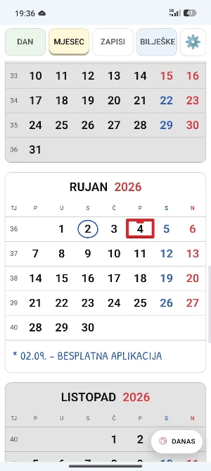 SVIBANJ – Kalendar i planer Screenshot 0