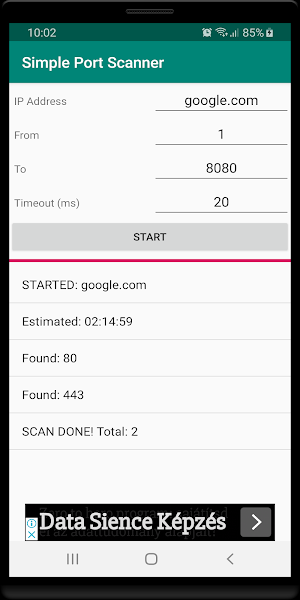 Simple Port Scanner Screenshot 1