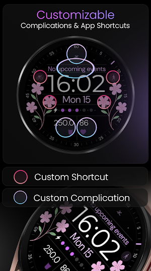 Digital Floral Watch Face Screenshot 2