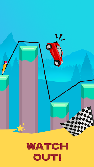 Draw 2 Bridge: Draw Save Car screenshot 4