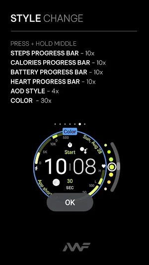 Awf Health Face 2 - Wear OS Screenshot 2