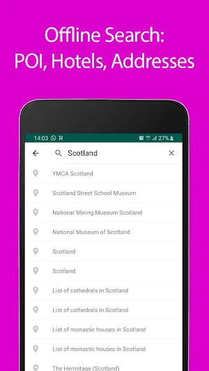 Scotland Offline Map and Travel Guide Screenshot 2