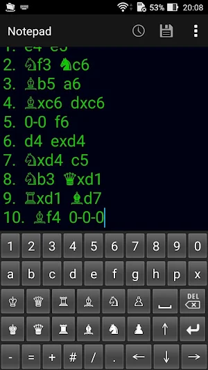 Chess figure keyboard Screenshot 1