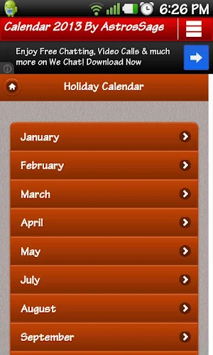 Calendar 2019 Screenshot 3
