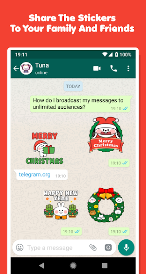 Christmas Rabbit Stickers Screenshot 3