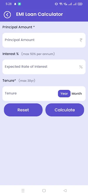CashLoan - EMI Loan Calculator Screenshot 2