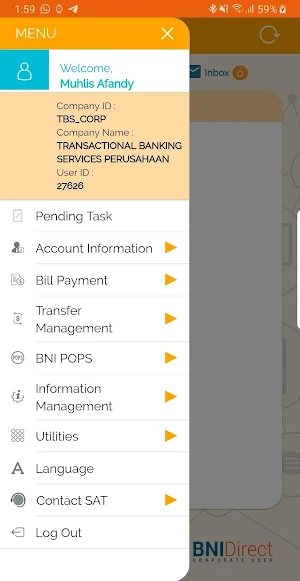 BNIDirect Mobile Screenshot 1