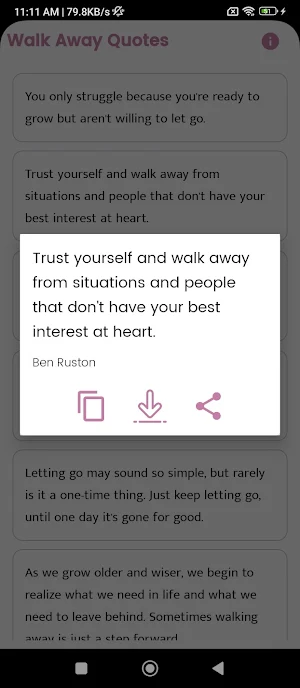 Walk Away Quotes and Sayings Screenshot 1