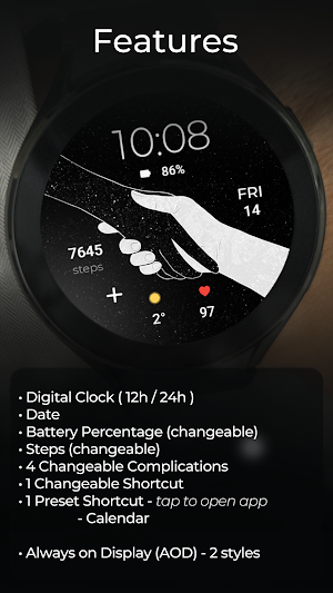 TVV Cosmic Bond Watch Face Screenshot 1
