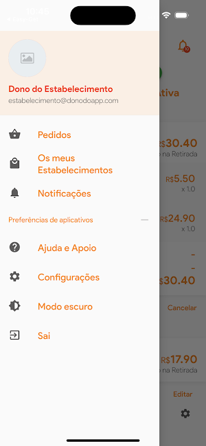 Easy-Get Estabelecimento Screenshot 0