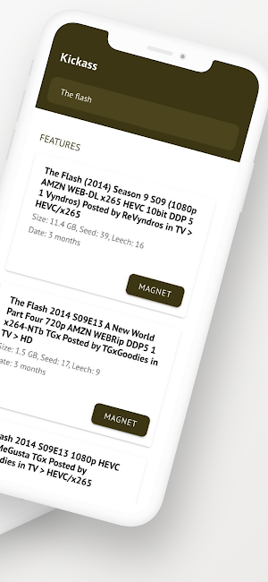 Kickass: Magnet Torrent Search Screenshot 1