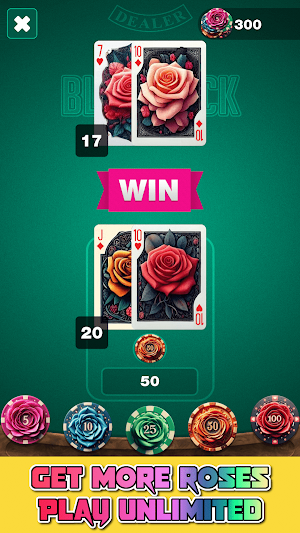 Blackjack Rose Delight Screenshot 3