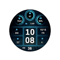 Functional Glow Blue Wear OS
