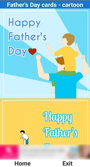 Father's Day cards - cartoon Screenshot 2