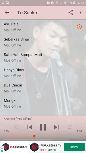 Aku Rela - Trisuaka Mp3 Offline Screenshot 3