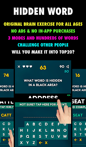 Hidden Word Brain Exercise PRO Screenshot 0