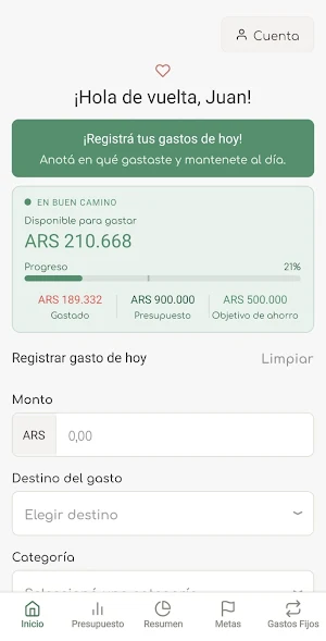 Clarify: Finanzas personales Screenshot 0