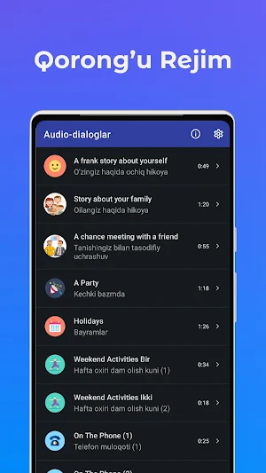 Inglizcha audio dialoglar Screenshot 2