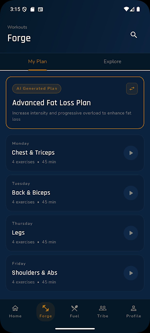 MantaForge: AI Fitness Screenshot 2