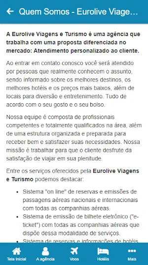 Eurolive Viagens e Turismo Screenshot 1