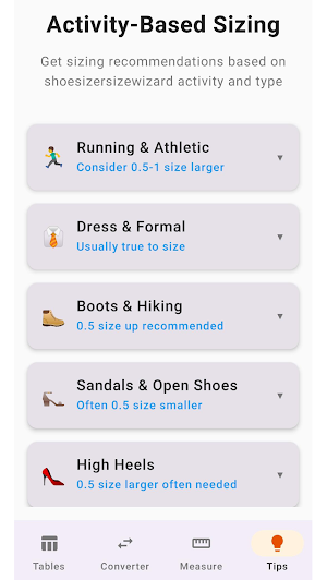 Shoe Sizer: Size Wizard Screenshot 2