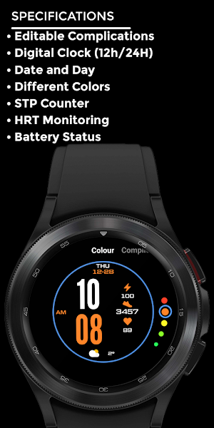 Nighty Digital 22 - watch face Screenshot 3