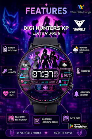 Digi Hunters KP Watch Face Screenshot 2