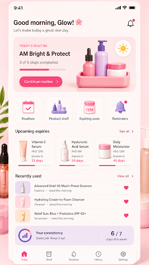 Skincare Routine Tracker Screenshot 1
